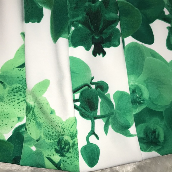 Calvin Klein Green leaves Print dress - Picture 3 of 5